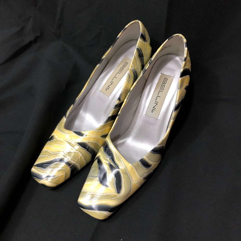 Vintage Bellini Patent Leather Block Heels